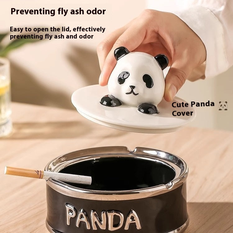 Creative Panda Ashtray Home Living Room Decoration