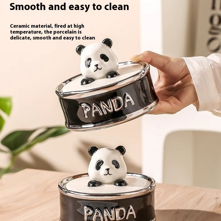 Creative Panda Ashtray Home Living Room Decoration