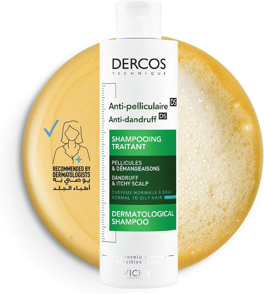 Vichy Dercos Anti-Dandruff Shampoo for Normal to Oily Hair, 200ml