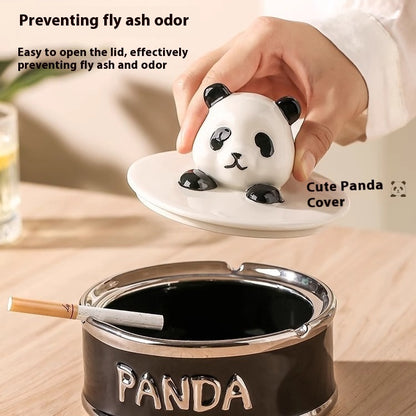 Creative Panda Ashtray Home Living Room Decoration
