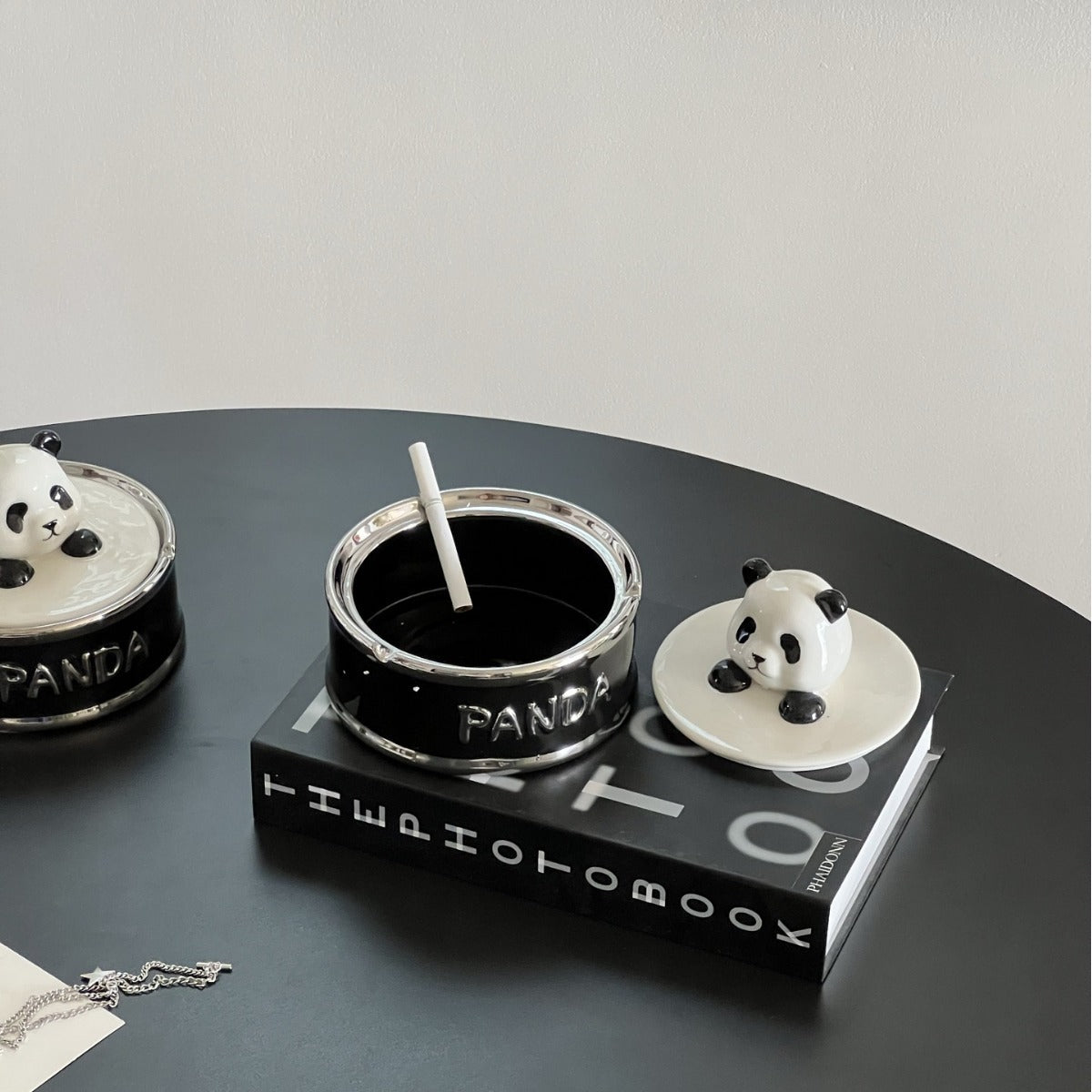 Creative Panda Ashtray Home Living Room Decoration
