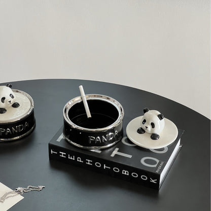 Creative Panda Ashtray Home Living Room Decoration
