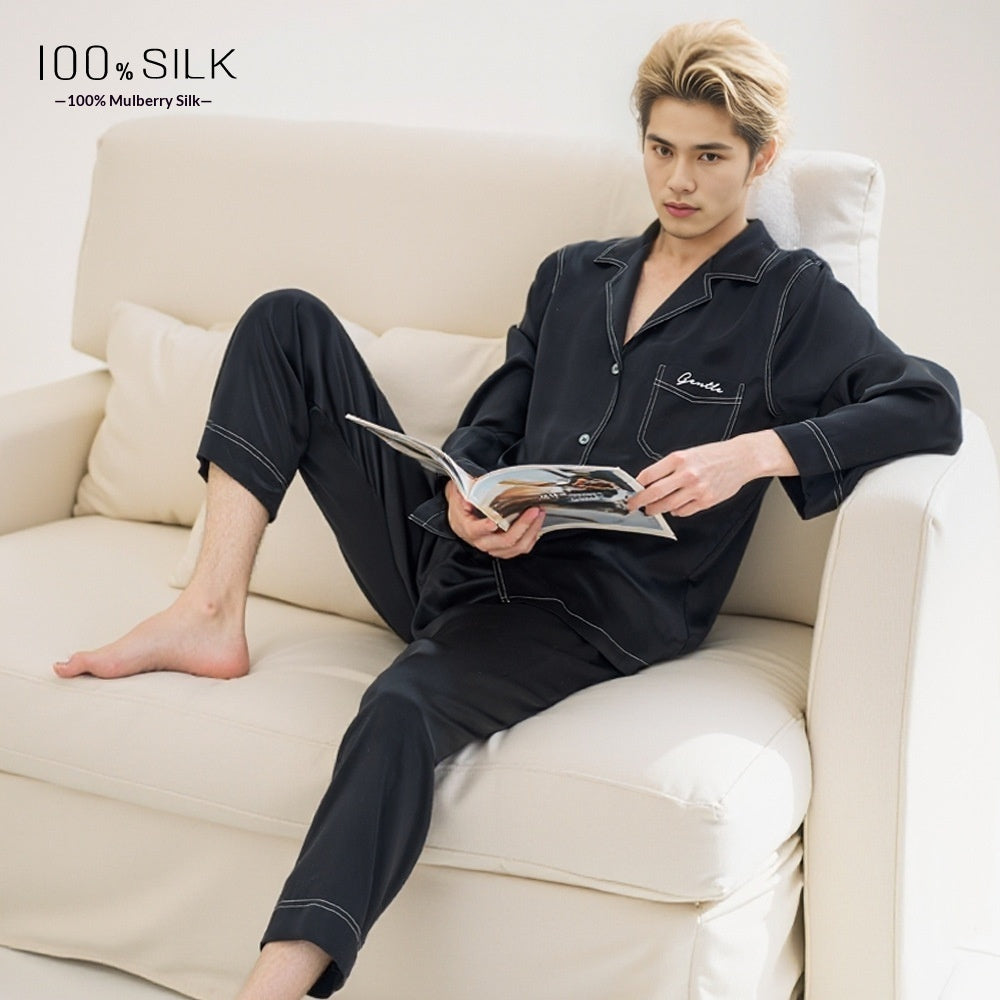 Mumi Heavyweight Silk Pajamas For Men