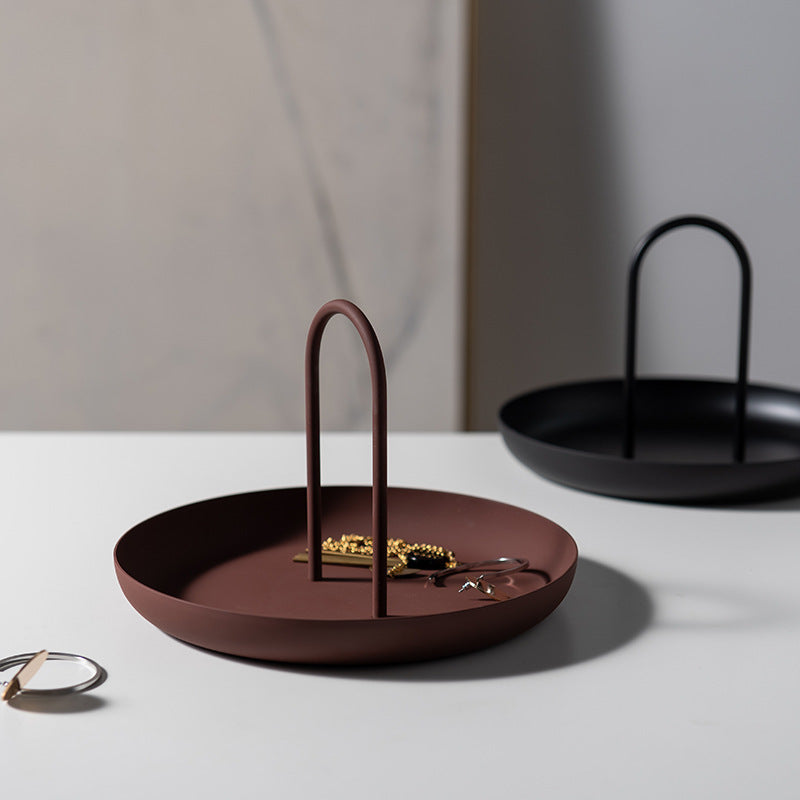 Round Hand Tray Sundries Small Items Desktop Tray
