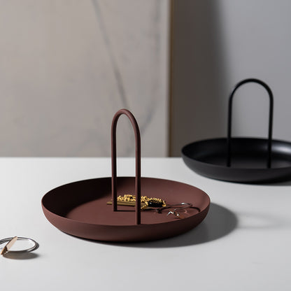 Round Hand Tray Sundries Small Items Desktop Tray