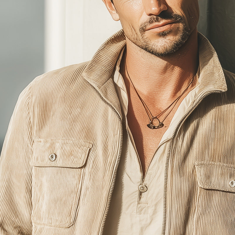 Men's Casual Retro Corduroy Jacket Coat