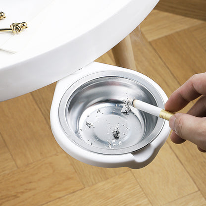 Hidden Table Bottom Ashtray Stainless Steel Creative Rotatable Easy To Paste Household Items Room Ashtray