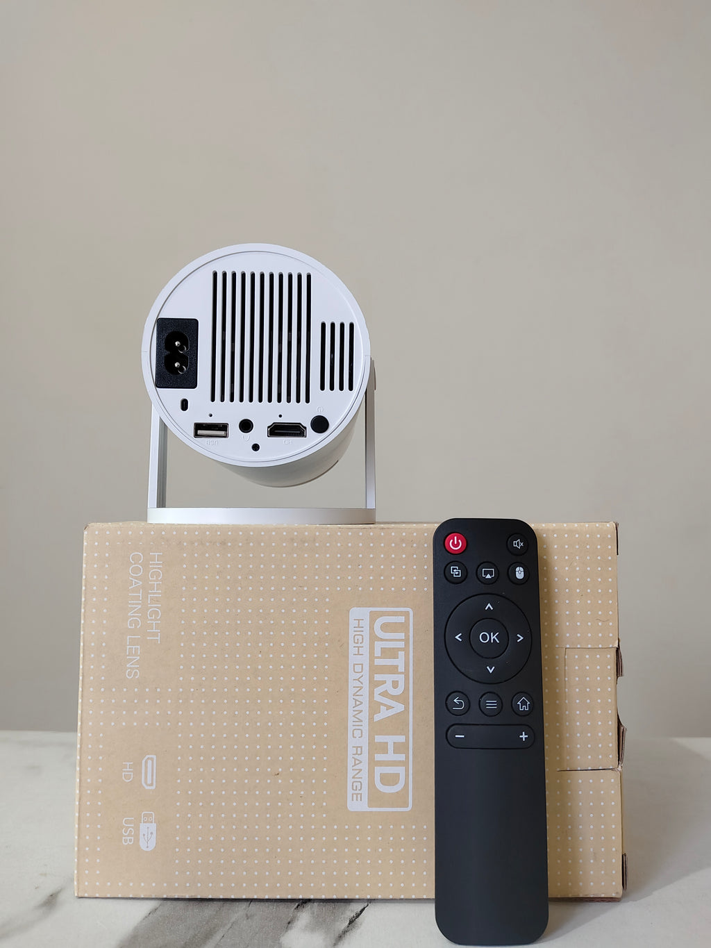 HY300 Pro+ Smart Android Projector – Android 14, 4GB RAM, 64GB Storage, Ultra HD Support