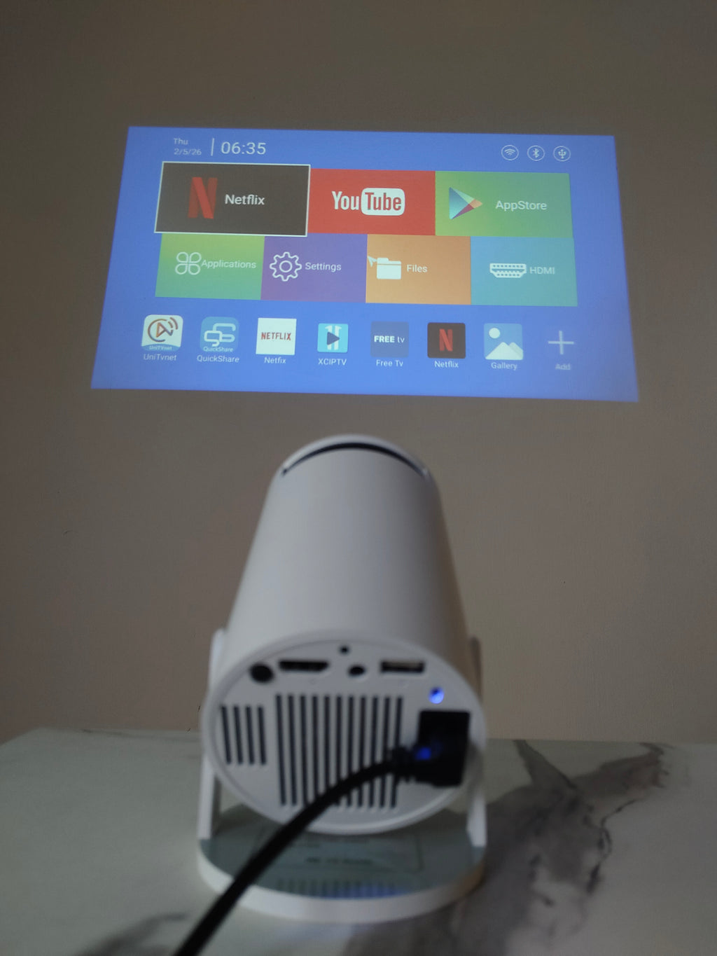 HY300 Pro+ Smart Android Projector – Android 14, 4GB RAM, 64GB Storage, Ultra HD Support