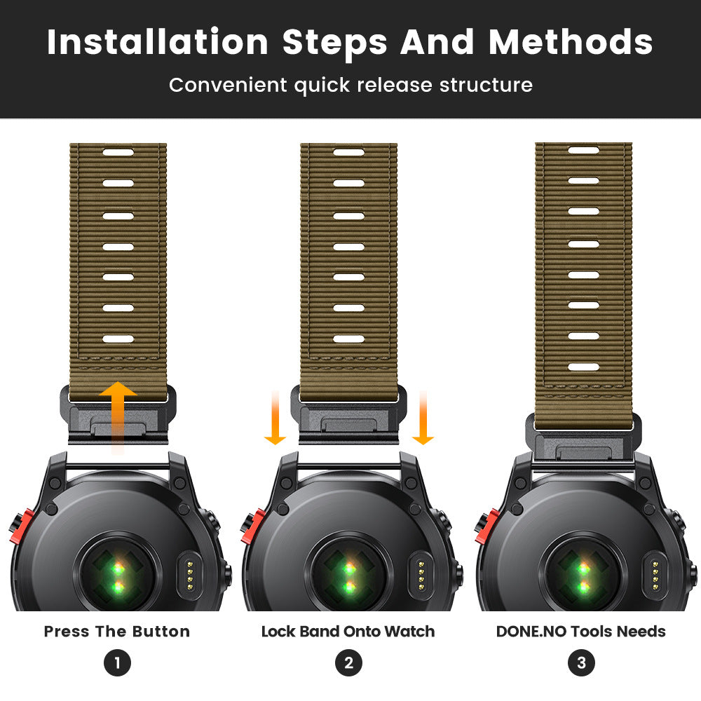 Quick Release Nylon Woven Watchband Accessories