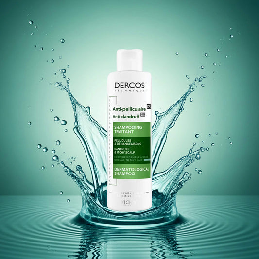 Vichy Dercos Anti-Dandruff DS Shampoo for Normal to Oily Hair | Deep Cleansing & 6-Week Dandruff Control