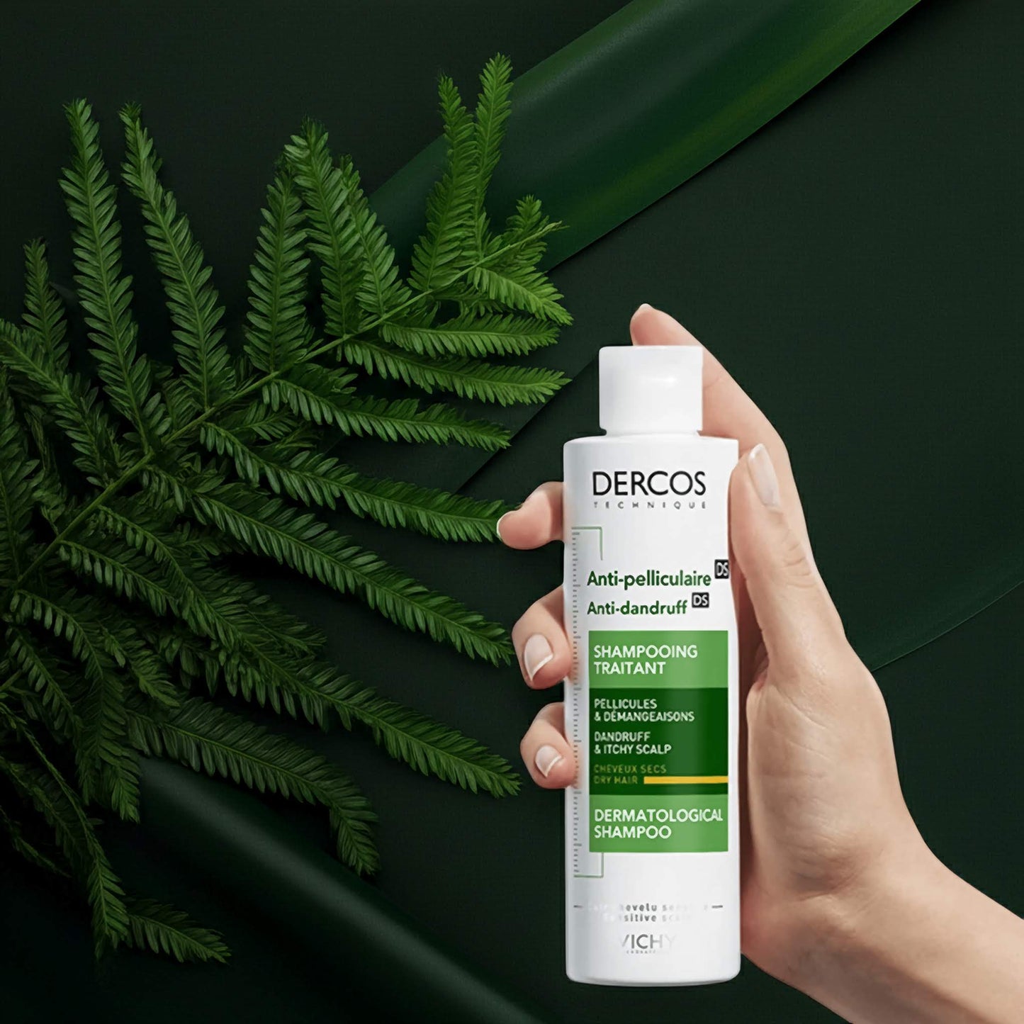 Vichy Dercos Anti-Dandruff DS Shampoo for Dry Hair | Nourishing Formula with Selenium DS & Salicylic Acid