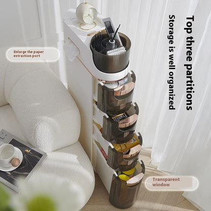 Drawer Style Narrow Slit Storage Rack For Miscellaneous Items